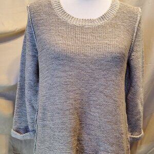 Style & Co. Distressed Swoop Neck Sweater SZ M